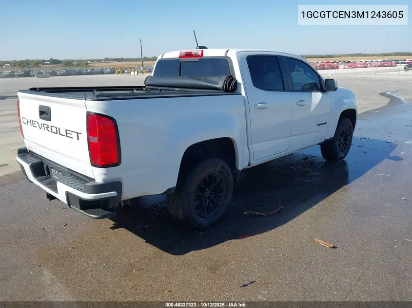 2021 CHEVROLET COLORADO VIN 1GCGTCEN3M1243605 — фото 4