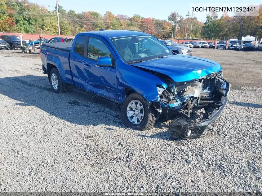 CHEVROLET COLORADO 2021, VIN 1GCHTCEN7M1292441