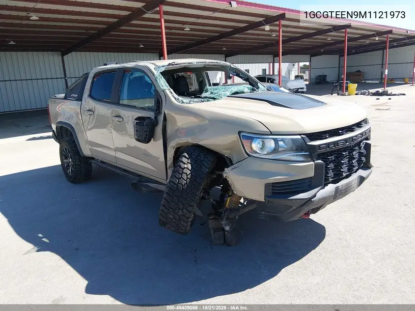 CHEVROLET COLORADO 2021, VIN 1GCGTEEN9M1121973
