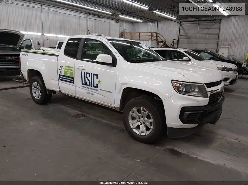 CHEVROLET COLORADO 2022, VIN 1GCHTCEA0N1248988