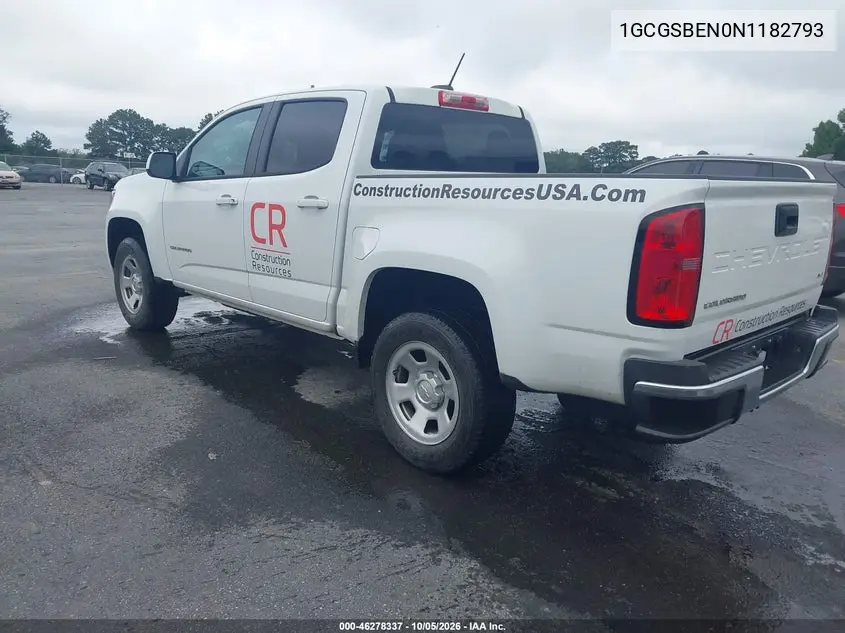 2022 CHEVROLET COLORADO VIN 1GCGSBEN0N1182793 — фото 3