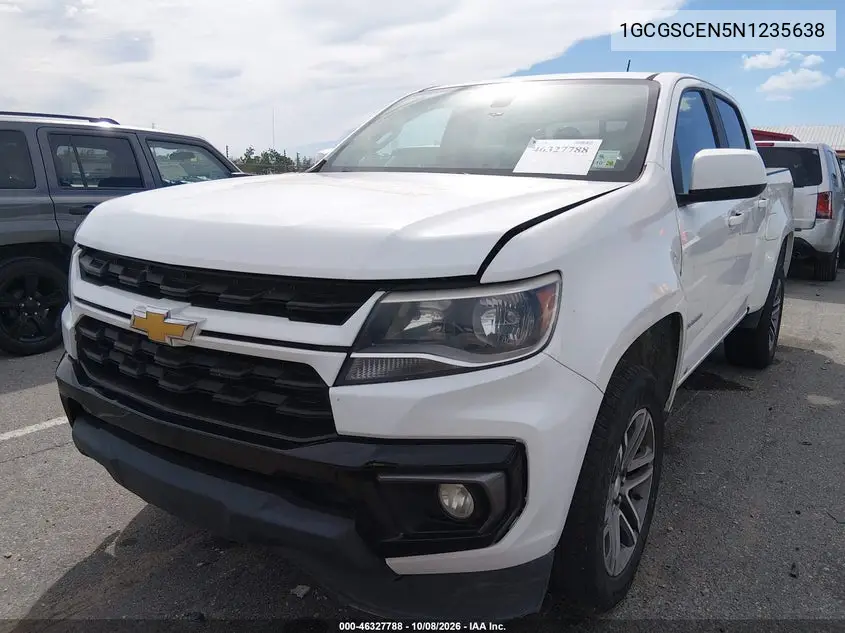 2022 CHEVROLET COLORADO VIN 1GCGSCEN5N1235638 — фото 2