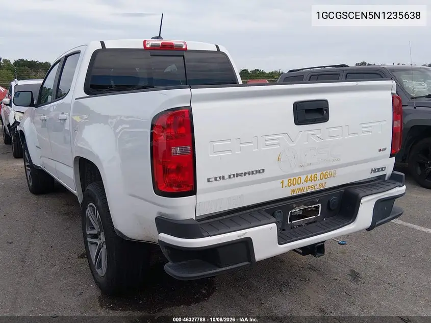 2022 CHEVROLET COLORADO VIN 1GCGSCEN5N1235638 — фото 3
