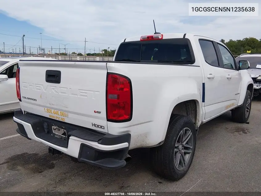 2022 CHEVROLET COLORADO VIN 1GCGSCEN5N1235638 — фото 4