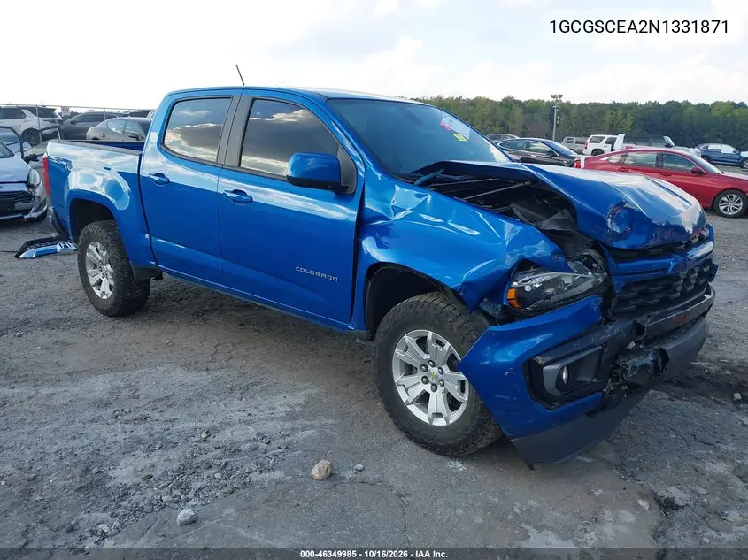 CHEVROLET COLORADO 2022, VIN 1GCGSCEA2N1331871
