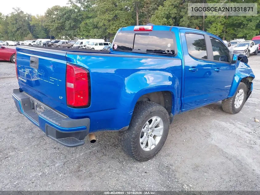 2022 CHEVROLET COLORADO VIN 1GCGSCEA2N1331871 — фото 4