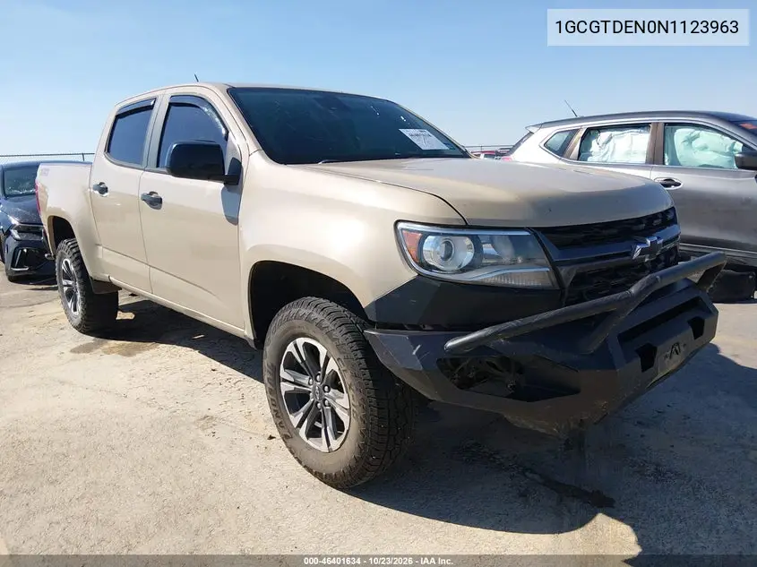 CHEVROLET COLORADO 2022, VIN 1GCGTDEN0N1123963