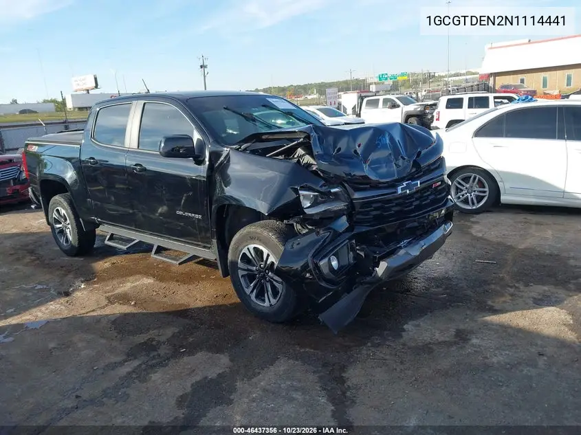 CHEVROLET COLORADO 2022, VIN 1GCGTDEN2N1114441