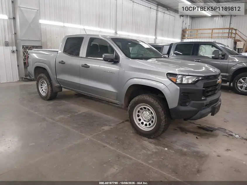 CHEVROLET COLORADO 2023, VIN 1GCPTBEK5P1189812