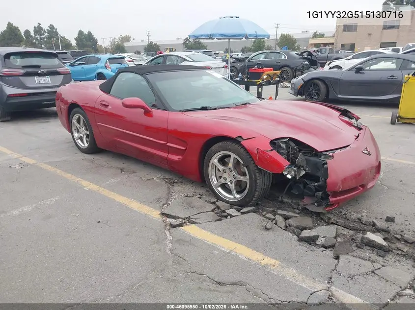 CHEVROLET CORVETTE 2001, VIN 1G1YY32G515130716