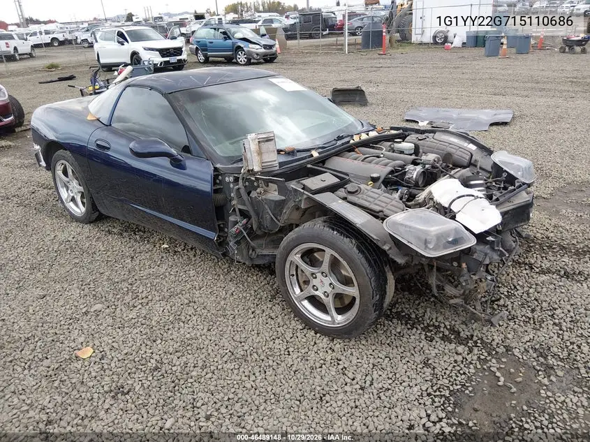 CHEVROLET CORVETTE 2001, VIN 1G1YY22G715110686