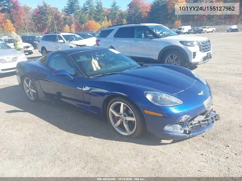 CHEVROLET CORVETTE 2005, VIN 1G1YY24U155127962