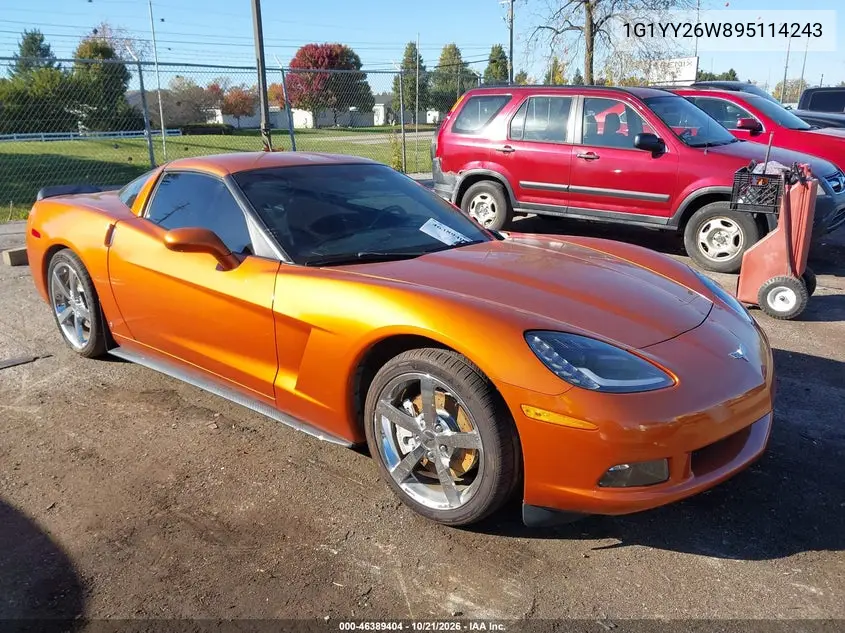 CHEVROLET CORVETTE 2009, VIN 1G1YY26W895114243