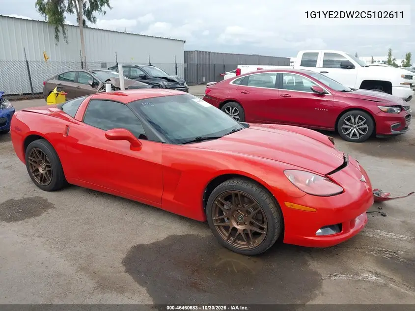 CHEVROLET CORVETTE 2012, VIN 1G1YE2DW2C5102611