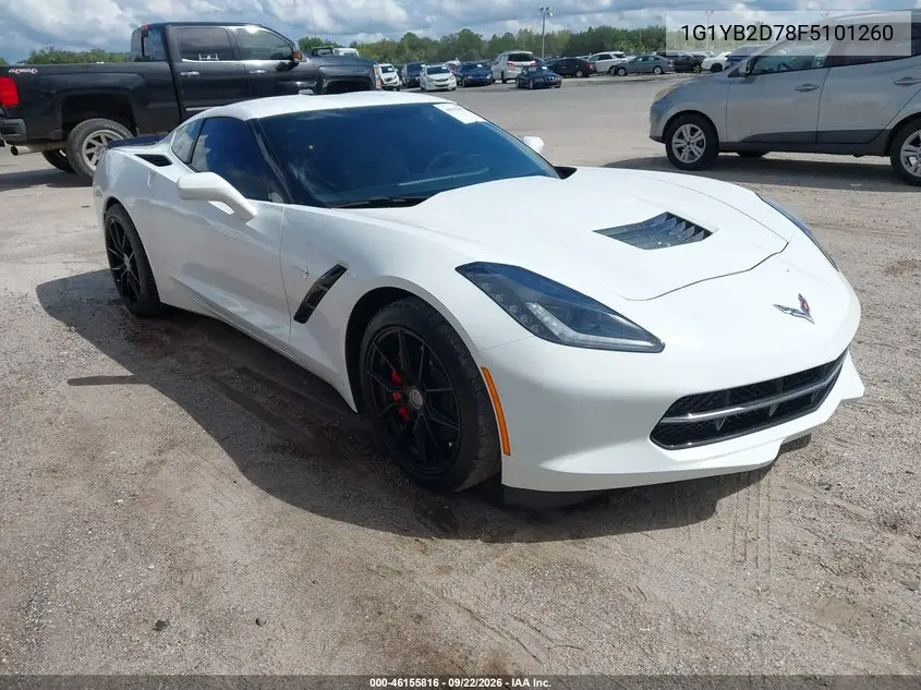 CHEVROLET CORVETTE 2015, VIN 1G1YB2D78F5101260