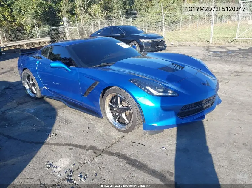CHEVROLET CORVETTE 2015, VIN 1G1YM2D72F5120347