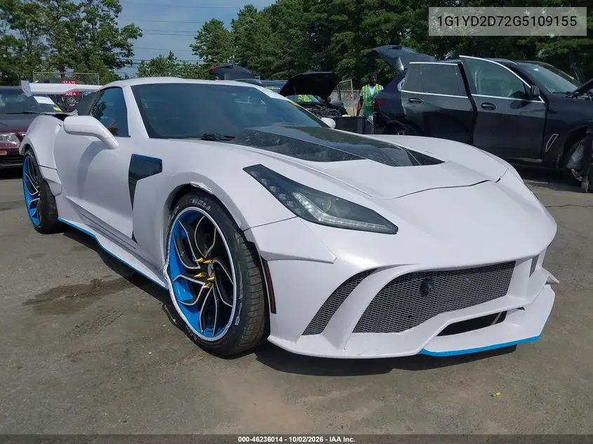 CHEVROLET CORVETTE 2016, VIN 1G1YD2D72G5109155