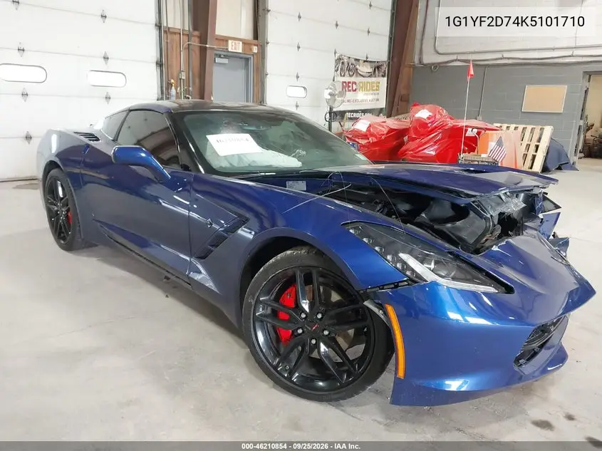 CHEVROLET CORVETTE 2019, VIN 1G1YF2D74K5101710