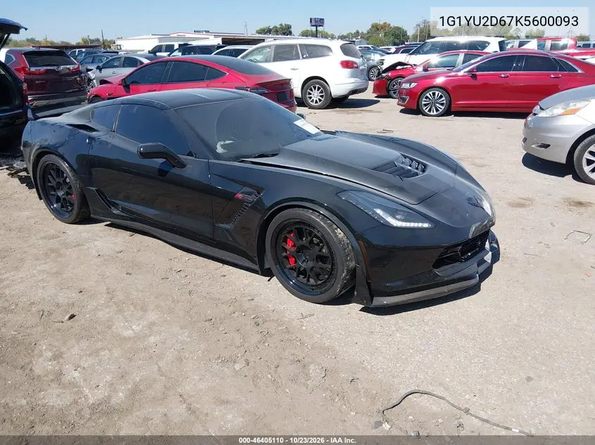 CHEVROLET CORVETTE 2019, VIN 1G1YU2D67K5600093