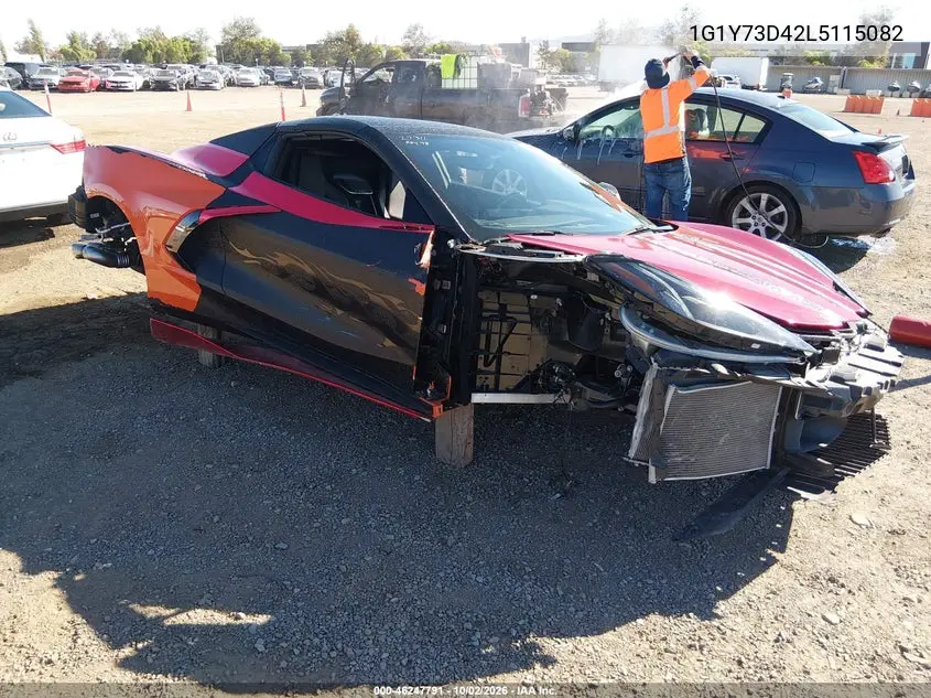 CHEVROLET CORVETTE 2020, VIN 1G1Y73D42L5115082
