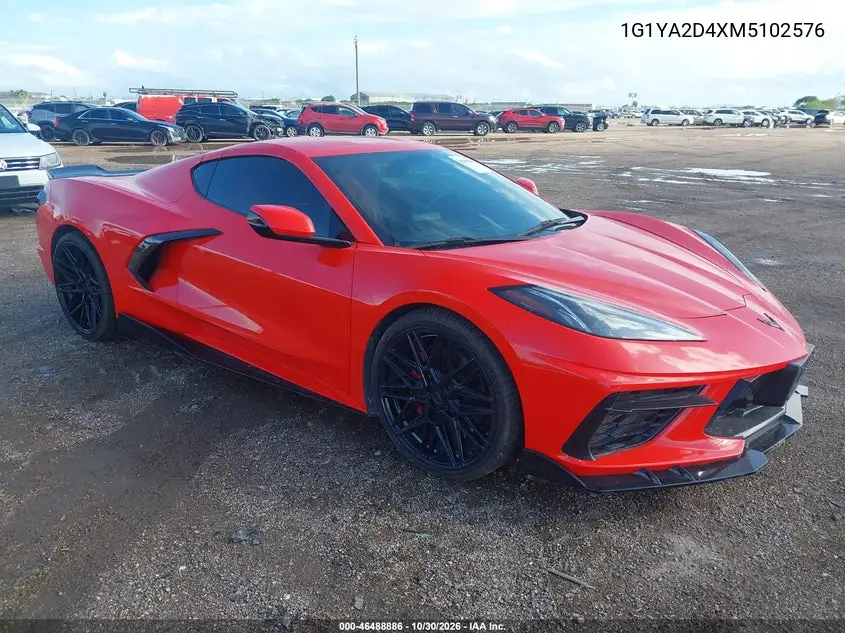 CHEVROLET CORVETTE 2021, VIN 1G1YA2D4XM5102576