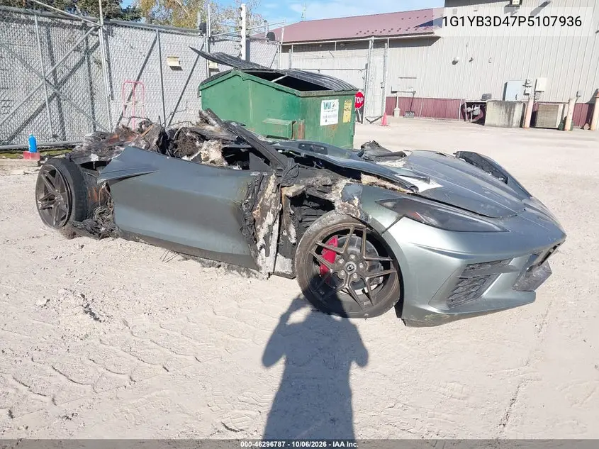 CHEVROLET CORVETTE 2023, VIN 1G1YB3D47P5107936