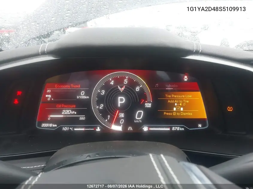 2025 CHEVROLET CORVETTE VIN 1G1YA2D48S5109913 — фото 7