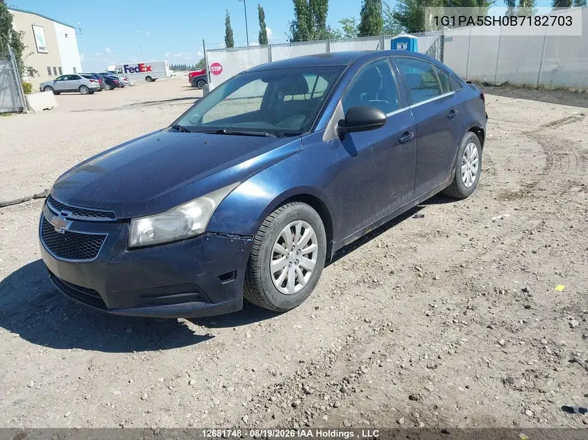 2011 CHEVROLET CRUZE VIN 1G1PA5SH0B7182703 — фото 2
