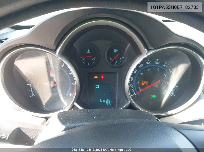 2011 CHEVROLET CRUZE VIN 1G1PA5SH0B7182703 — фото 7