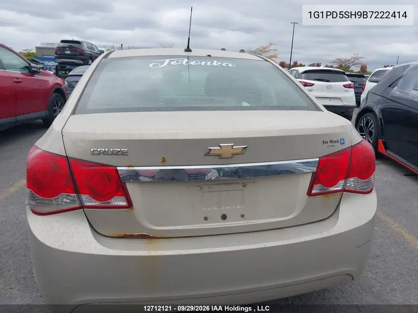 2011 CHEVROLET CRUZE VIN 1G1PD5SH9B7222414 — фото 15