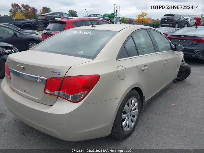 2011 CHEVROLET CRUZE VIN 1G1PD5SH9B7222414 — фото 4