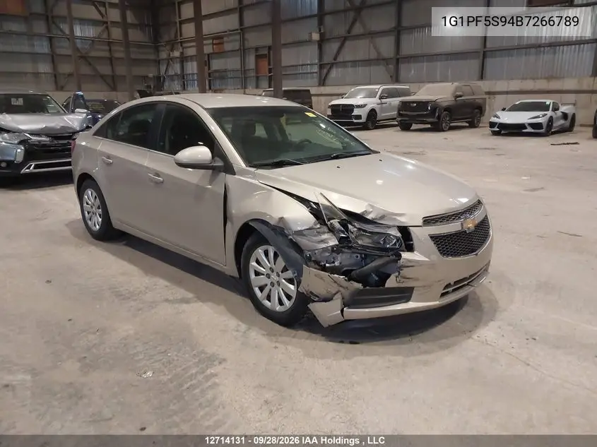 CHEVROLET CRUZE 2011, VIN 1G1PF5S94B7266789