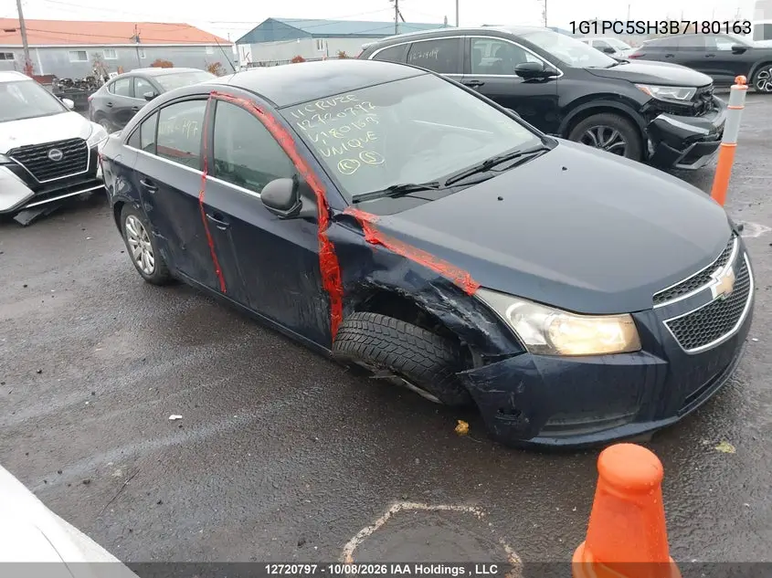 CHEVROLET CRUZE 2011, VIN 1G1PC5SH3B7180163