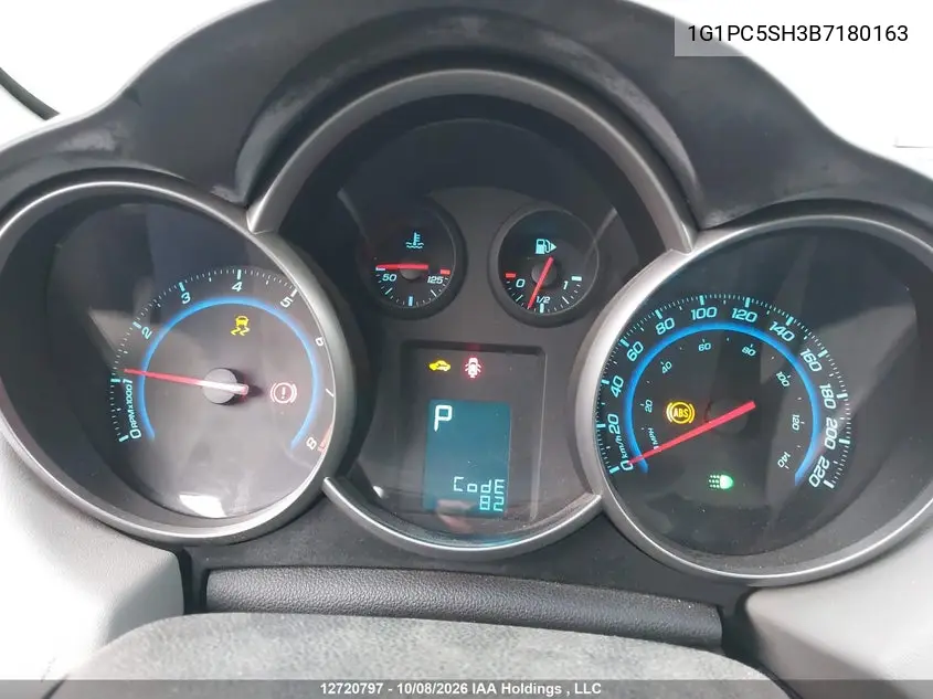 2011 CHEVROLET CRUZE VIN 1G1PC5SH3B7180163 — фото 7