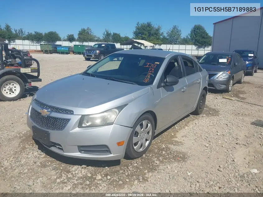 2011 CHEVROLET CRUZE VIN 1G1PC5SH5B7189883 — фото 2