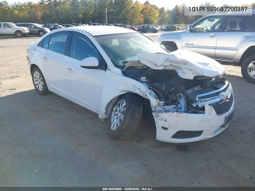 CHEVROLET CRUZE 2011, VIN 1G1PF5S96B7200387