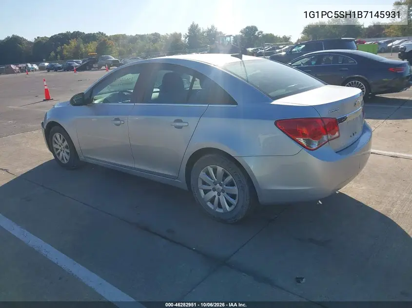 2011 CHEVROLET CRUZE VIN 1G1PC5SH1B7145931 — фото 3