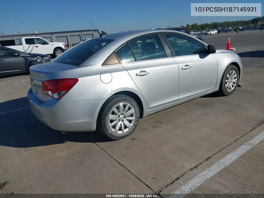 2011 CHEVROLET CRUZE VIN 1G1PC5SH1B7145931 — фото 4