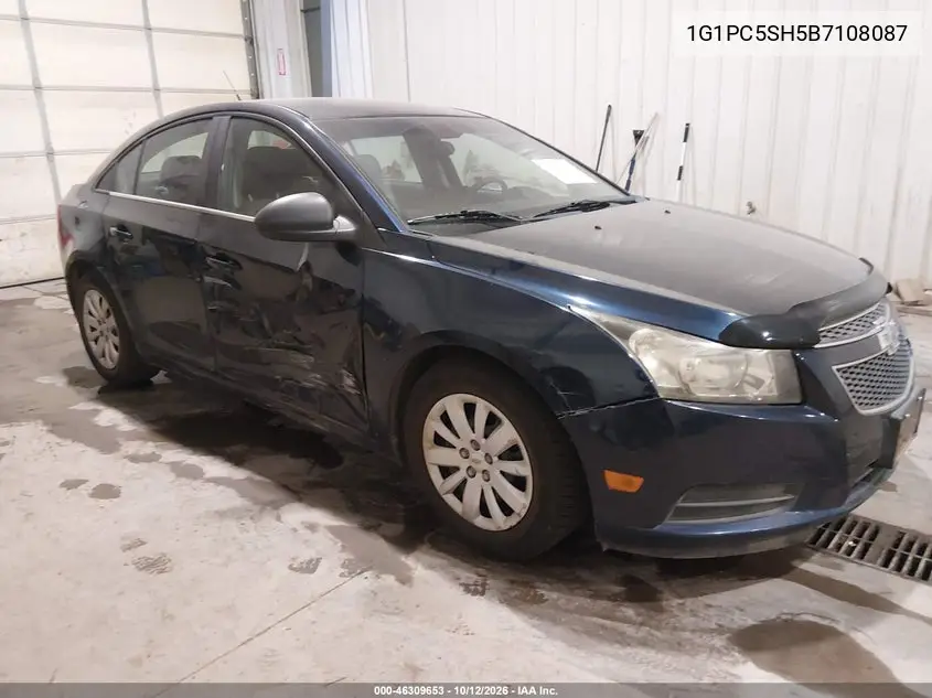 CHEVROLET CRUZE 2011, VIN 1G1PC5SH5B7108087