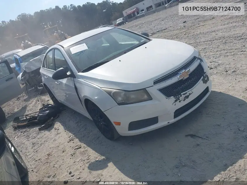 CHEVROLET CRUZE 2011, VIN 1G1PC5SH9B7124700