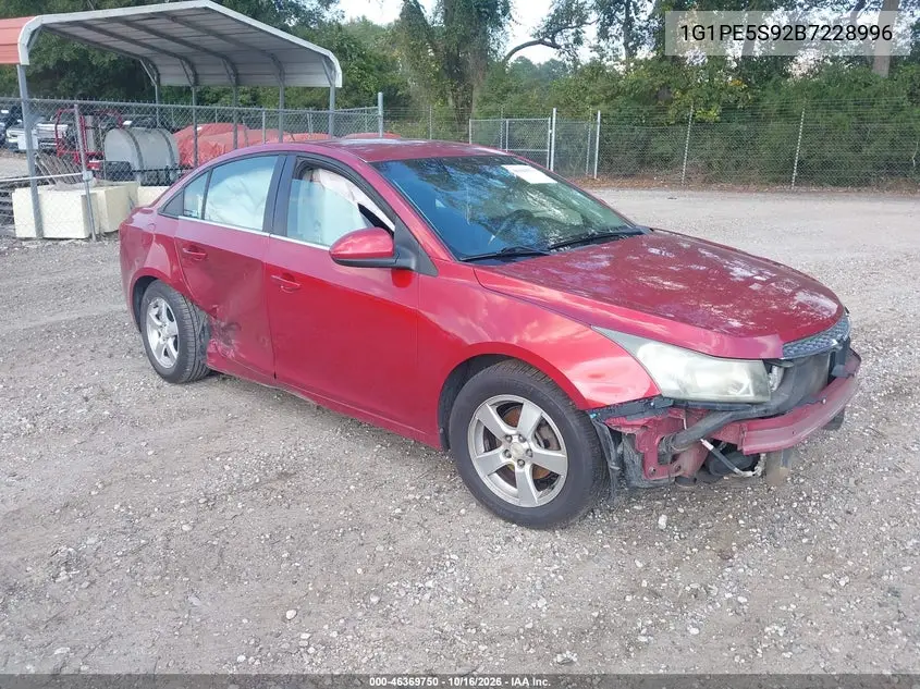 CHEVROLET CRUZE 2011, VIN 1G1PE5S92B7228996