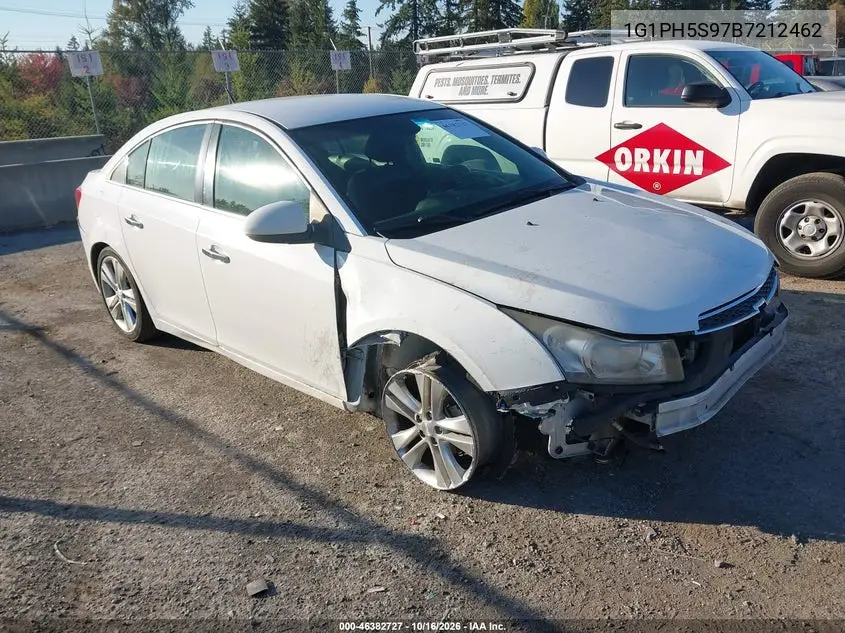 CHEVROLET CRUZE 2011, VIN 1G1PH5S97B7212462