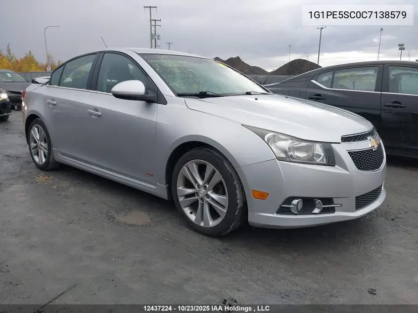 CHEVROLET CRUZE 2012, VIN 1G1PE5SC0C7138579