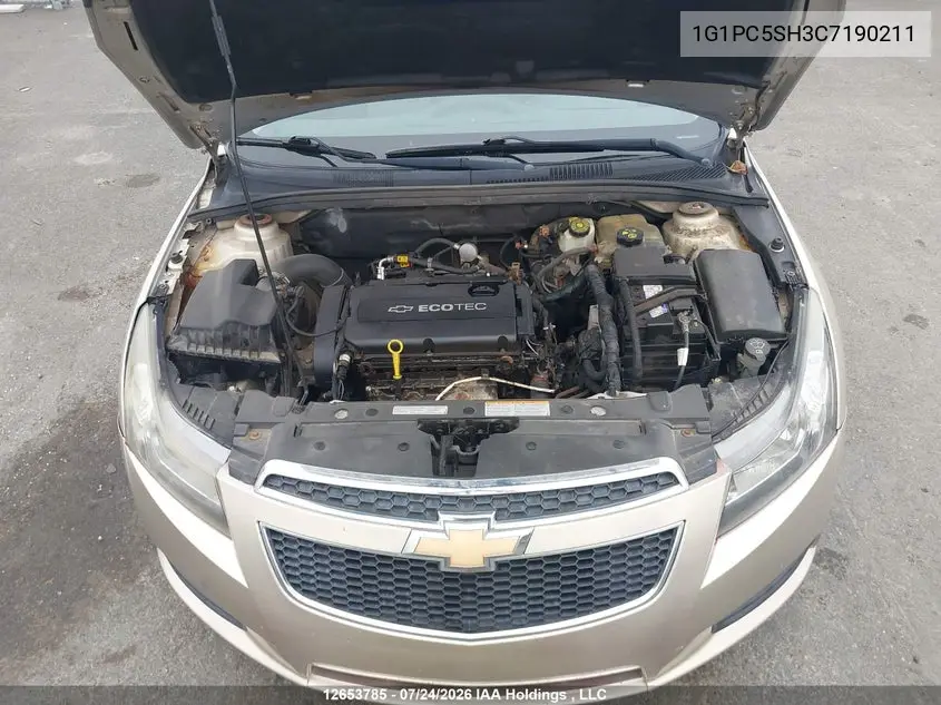 2012 CHEVROLET CRUZE VIN 1G1PC5SH3C7190211 — фото 10