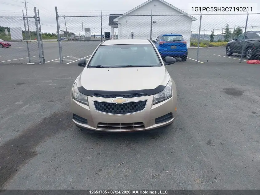 2012 CHEVROLET CRUZE VIN 1G1PC5SH3C7190211 — фото 12