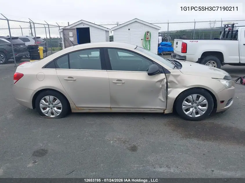 2012 CHEVROLET CRUZE VIN 1G1PC5SH3C7190211 — фото 13