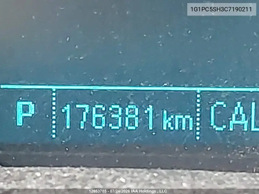 2012 CHEVROLET CRUZE VIN 1G1PC5SH3C7190211 — фото 15