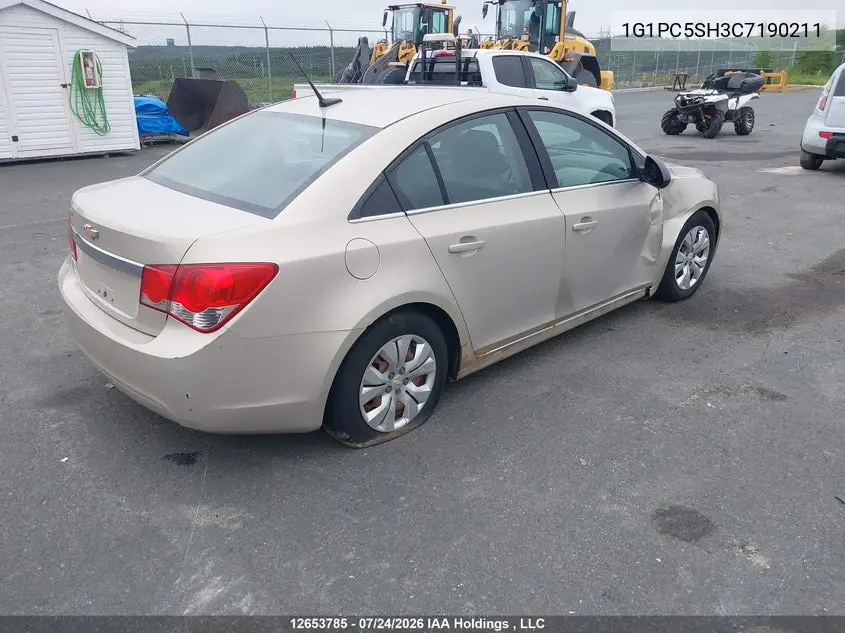 2012 CHEVROLET CRUZE VIN 1G1PC5SH3C7190211 — фото 4