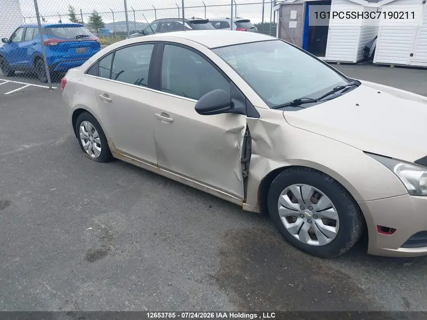 2012 CHEVROLET CRUZE VIN 1G1PC5SH3C7190211 — фото 6