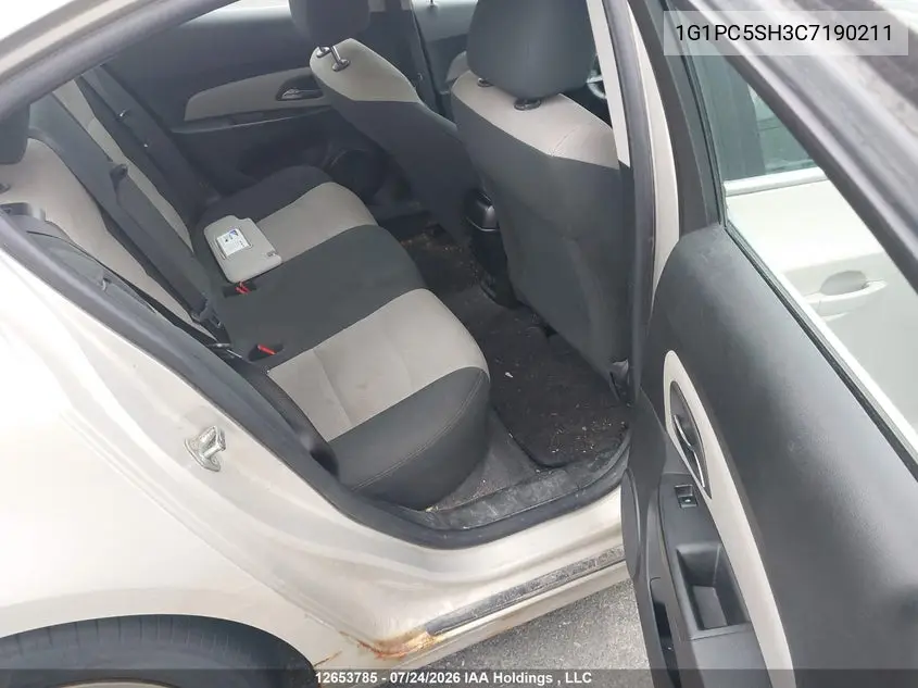 2012 CHEVROLET CRUZE VIN 1G1PC5SH3C7190211 — фото 8